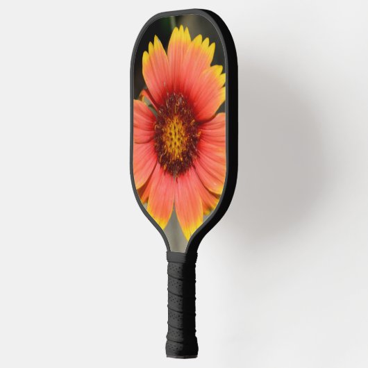 Helle Farbenfrohe Orange Gaillardia Pickleball Schläger (Links)