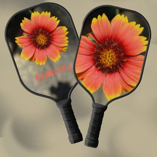 Helle Farbenfrohe Orange Gaillardia Pickleball Schläger
