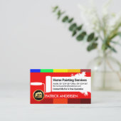 Helle farbenfrohe Paint Colors Maler Visitenkarte (Stehend Vorderseite)