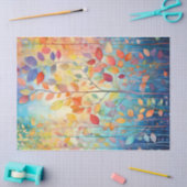 Helle, farbenfrohe Regenbogen Herbstleaves Dekoupa Seidenpapier (Basteln)