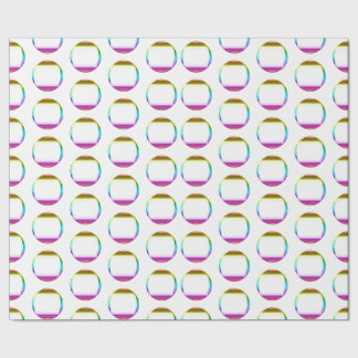 Helle farbenfrohe Regenbogen-Verlaufs-Glaskreise Geschenkpapier