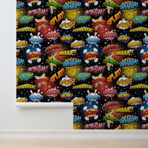 Helle Farbenfrohe Retro Comic Pop Art Super Herd Tapete