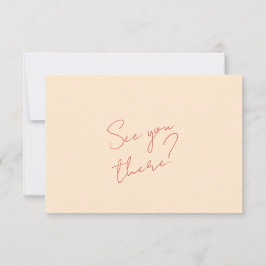 Helle, farbenfrohe Retro Whimsical QR Code Hochzei RSVP Karte (Rückseite)