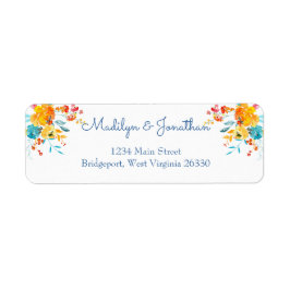 Helle, farbenfrohe Rücksendeadresse