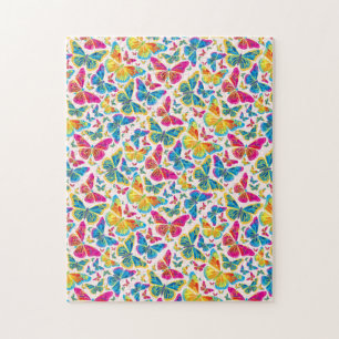 Helle, farbenfrohe Schmetterlinge herausfordern Pu Puzzle