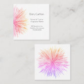 Helle, farbenfrohe Starlight Business Card Quadratische Visitenkarte (Vorne/Hinten)