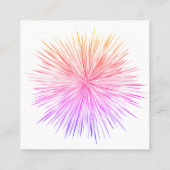 Helle, farbenfrohe Starlight Business Card Quadratische Visitenkarte (Rückseite)