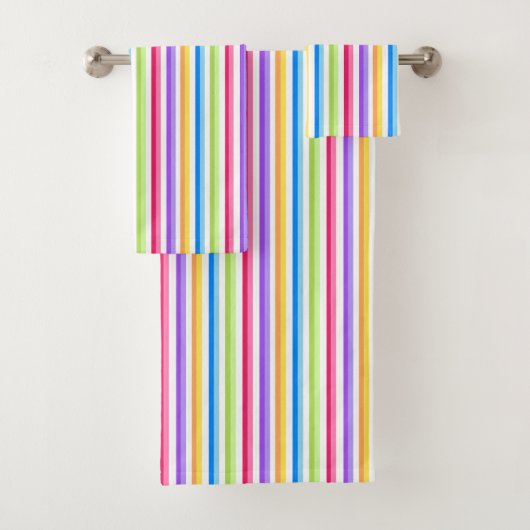 Helle, farbenfrohe Streifen Badhandtuch Set (Insitu)