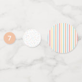 Helle, farbenfrohe Streifen und Geburtsort Konfetti (Rückseiten)