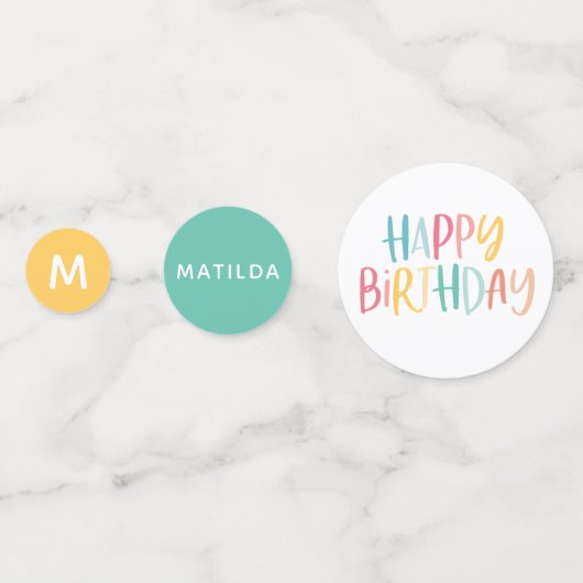 Helle, farbenfrohe Streifen und Geburtsort Konfetti (Vorderseiten)