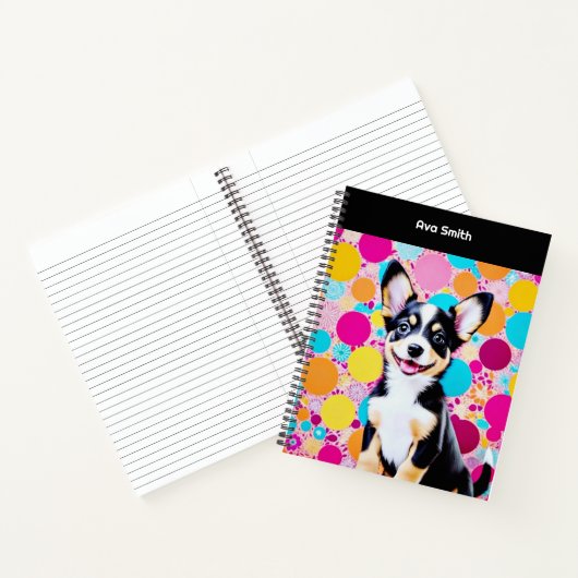 Helle Farbenfrohe Trendy Personalisierter Niedlich Notizblock (Innenseite)
