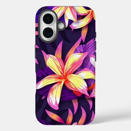Helle, farbenfrohe tropische Blume Case-Mate iPhone Hülle (Rückseite)