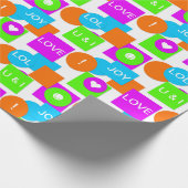 Helle, farbenfrohe und maßgeschneiderte Geometrie  Geschenkpapier (Ecke)