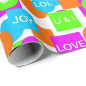 Helle, farbenfrohe und maßgeschneiderte Geometrie Geschenkpapier (Rolleneckpunkt)