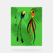 Helle, farbenfrohe Vögel des Paradieses Acrylschild (Vorderseite)