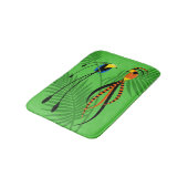 Helle, farbenfrohe Vögel des Paradieses Badematte (Schrägansicht)