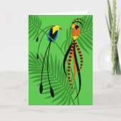 Helle, farbenfrohe Vögel des Paradieses Leere Karte (Vorderseite)