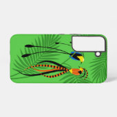 Helle, farbenfrohe Vögel des Paradieses Samsung Galaxy Hülle (Rückseite (Horizontal))