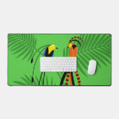 Helle, farbenfrohe Vögel des Paradieses Schreibtischunterlage (Tastatur & Maus)