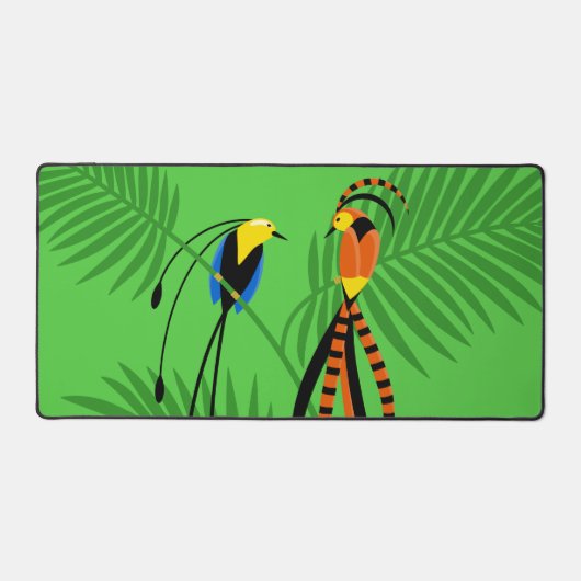Helle, farbenfrohe Vögel des Paradieses Schreibtischunterlage (Vorderseite)