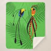 Helle, farbenfrohe Vögel des Paradieses Sherpadecke (Vorderseite)