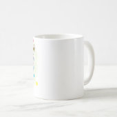 Helle, farbenfrohe Wasserfarbe Chamäleon und Biene Kaffeetasse (VorderseiteRechts)