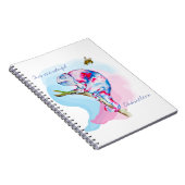 Helle, farbenfrohe Wasserfarbe Chamäleon und Biene Notizblock (Rechte Seite)