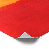 Helle, farbenfrohe Wasserfarben Herzmuster Poster (Ecke)