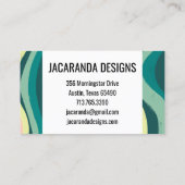 Helle, farbenfrohe Waves Handmade ORDY Visitenkarte (Rückseite)