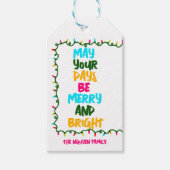 Helle, farbenfrohe Weihnachtsbeleuchtung Foto Magn Geschenkanhänger (Vorderseite)