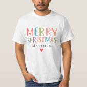 Helle, farbenfrohe Weihnachtslieder T-Shirt (Vorderseite)