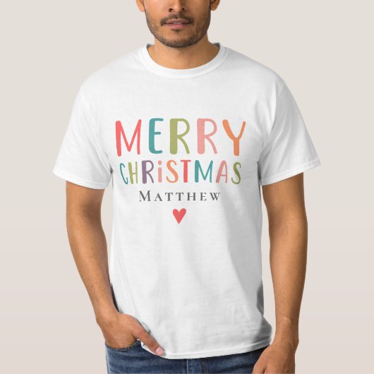 Helle, farbenfrohe Weihnachtslieder T-Shirt (Vorderseite)