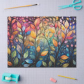 Helle, farbenfrohe, weißliche Herbstblätter dekoup Seidenpapier (Basteln)