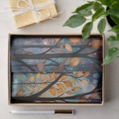 Helle, farbenfrohe, weißliche Herbstblätter dekoup Seidenpapier (Geschenk)