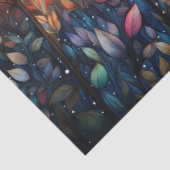 Helle, farbenfrohe, weißliche Herbstblätter dekoup Seidenpapier (Detail)