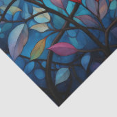Helle, farbenfrohe, weißliche Herbstblätter dekoup Seidenpapier (Detail)