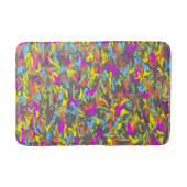 Helle, farbenfrohe Wirbel auf dunkelgrauem Speiche Badematte (Vorderseite)