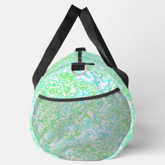 Helle, farbenfrohe, Wirble Abstrakte Boho-Marmor Duffle Bag (Rechts)