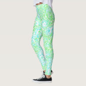Helle, farbenfrohe, Wirble Abstrakte Boho-Marmor Leggings (Links)