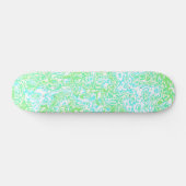 Helle, farbenfrohe, Wirble Abstrakte Boho-Marmor Skateboard (Horizontal)