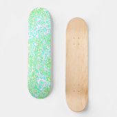 Helle, farbenfrohe, Wirble Abstrakte Boho-Marmor Skateboard (Vorderseite)