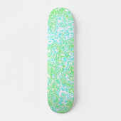 Helle, farbenfrohe, Wirble Abstrakte Boho-Marmor Skateboard (Vorne)