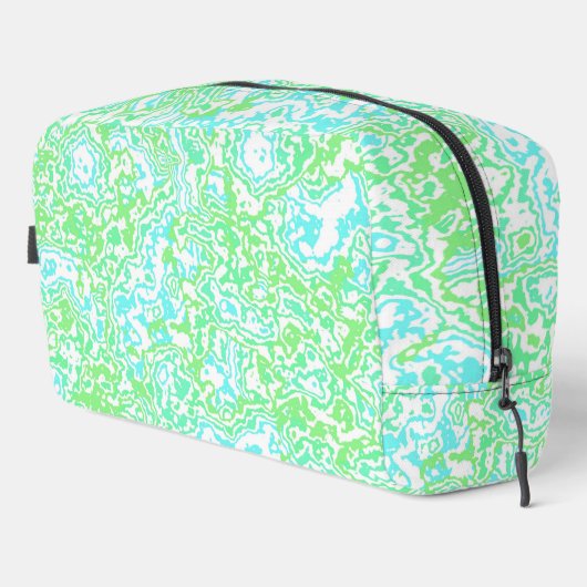 Helle, farbenfrohe, Wirble Abstrakte Boho-Marmor Waschbeutel (Rechte Ecke)