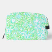 Helle, farbenfrohe, Wirble Abstrakte Boho-Marmor Waschbeutel (Rückseite)