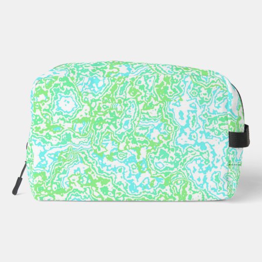 Helle, farbenfrohe, Wirble Abstrakte Boho-Marmor Waschbeutel (Rückseite)