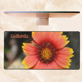 Helle Farbenspiel Gaillardia Blume Fotografie Schreibtischunterlage