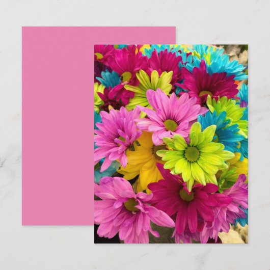 HELLE, FARBHAFTE BLUME EINLADUNG (Vorne/Hinten)