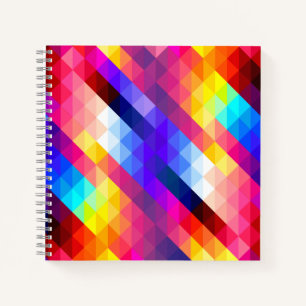 Helle Farbige Abstrakte Geometrische Muster Notizblock
