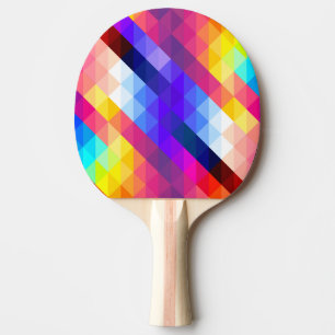 Helle Farbige Abstrakte Geometrische Muster Tischtennis Schläger