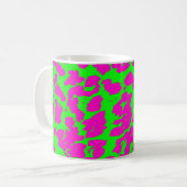 Helle, farbige Abstrakte Geparden Kaffeetasse (Vorderseite Links)